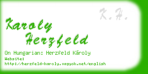 karoly herzfeld business card